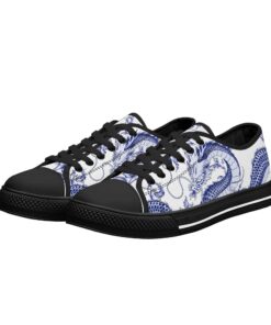 Men's Blue Dragon Low Top Sneakers Se1
