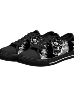 Skull And Roses Low Top Sneakers Se2