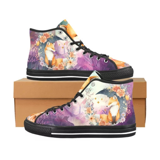 Boho Fox Unisex Classic High Top Sneakers SE45 - Image 2