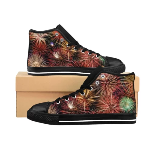 Fireworks Art High-Top Sneakers SE49 - Image 2
