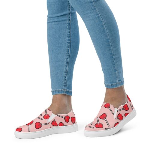 Heart Lollypop Women’s Slip-On SE33 - Image 2