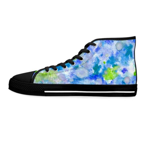 Light Blue Dot Unisex Classic High Top Sneaker SE39 - Image 2
