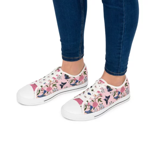 Pink Chinoiserie Low Top Sneakers SE27 - Image 2
