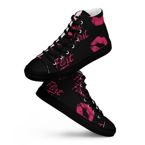 Pink Lips Graphic High-Top Sneakers SE69 - Image 2