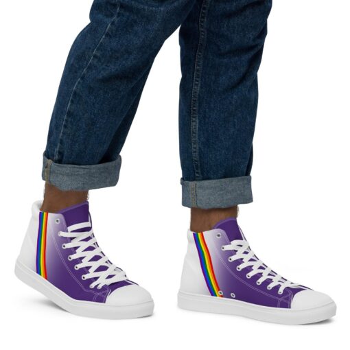 Purple Fade Pride High Top Sneakers SE66 - Image 2