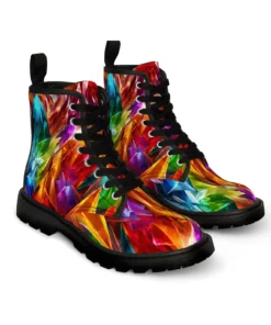Rainbow Crystal Women's Canvas Boots SE58