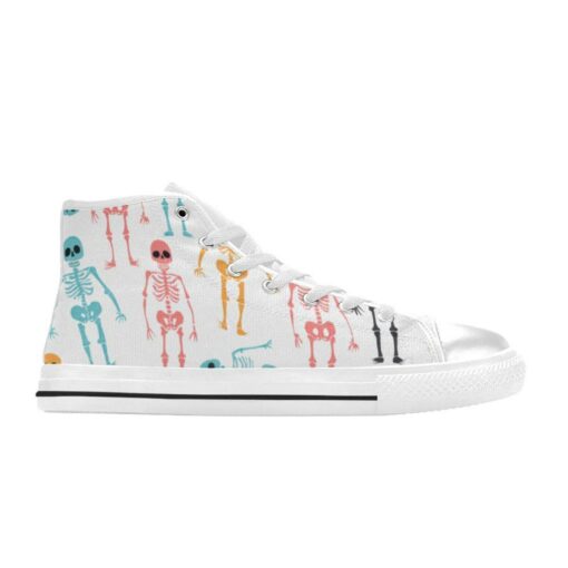 Skeletal Style Colorful Skeleton High Top Sneakers SE64 - Image 2