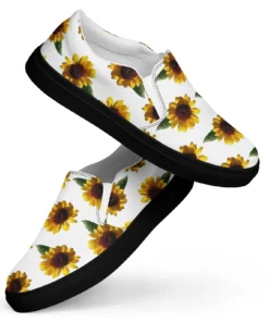 Sunflower Print Canvas Slip-On SE29
